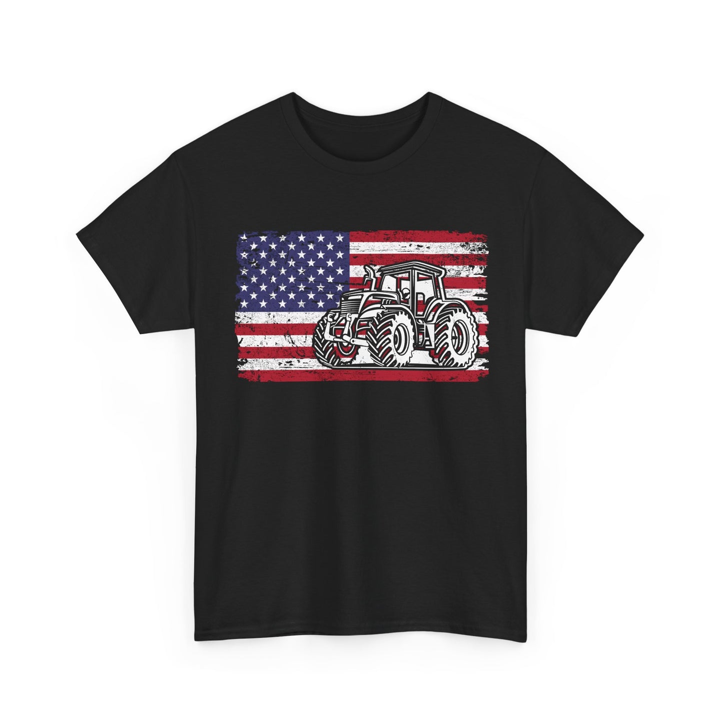 Farming USA Flag Shirt, Farmer Tractor, Farm Lovers Gifts Men Dad T-Shirt