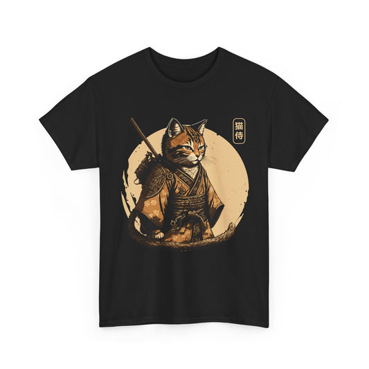 Ninja Cat Shirt, Japanese Samurai Cat, Japanese Culture Lovers Gifts Women Men T-Shirt