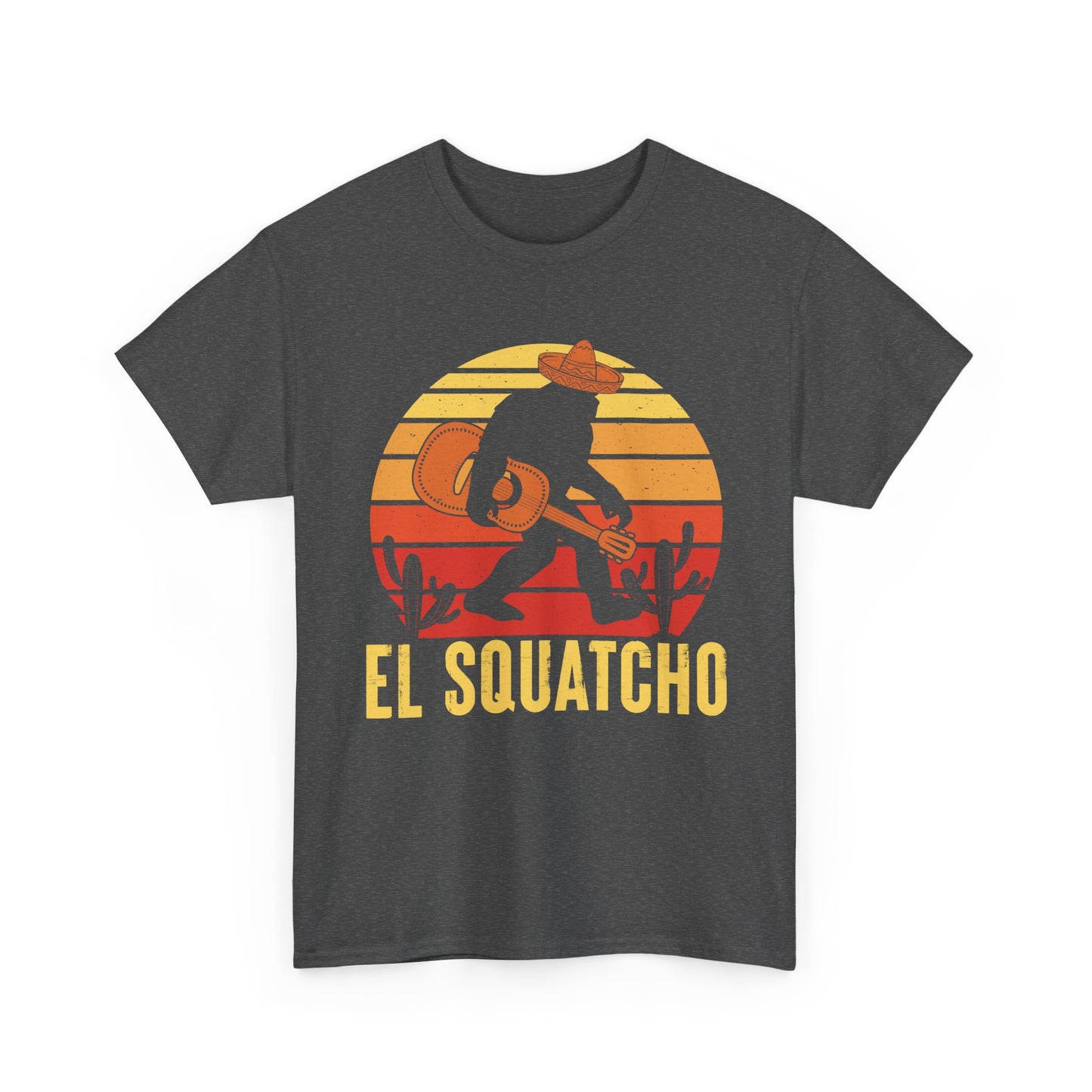 Bigfoot Shirt, El Squatcho, Sasquatch Lovers Gifts, Bigfoot Guitar Funny T-Shirt