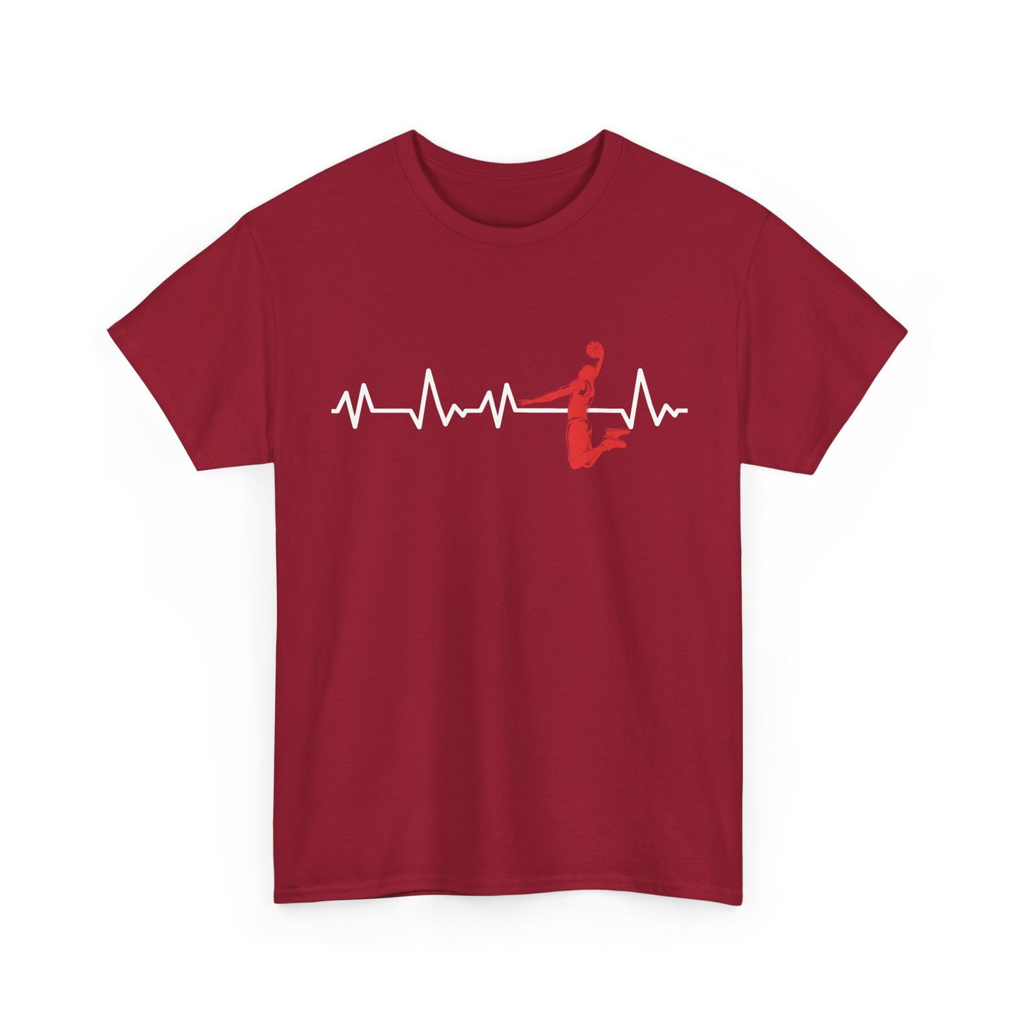 Basketball Heartbeat Shirt, Sports Basketball Lovers, Basketball Players Gifts T-Shirt