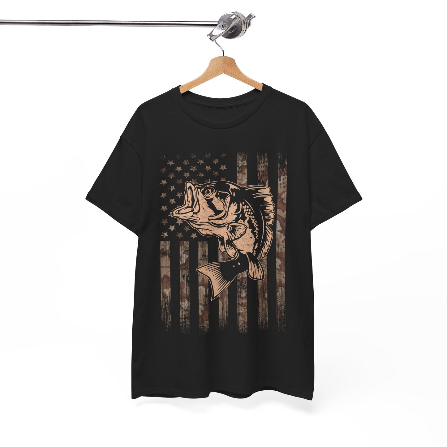 Fishing Camo American Flag Shirt, Fishing Lovers Gifts, Fisherman Fishing Season T-Shirt