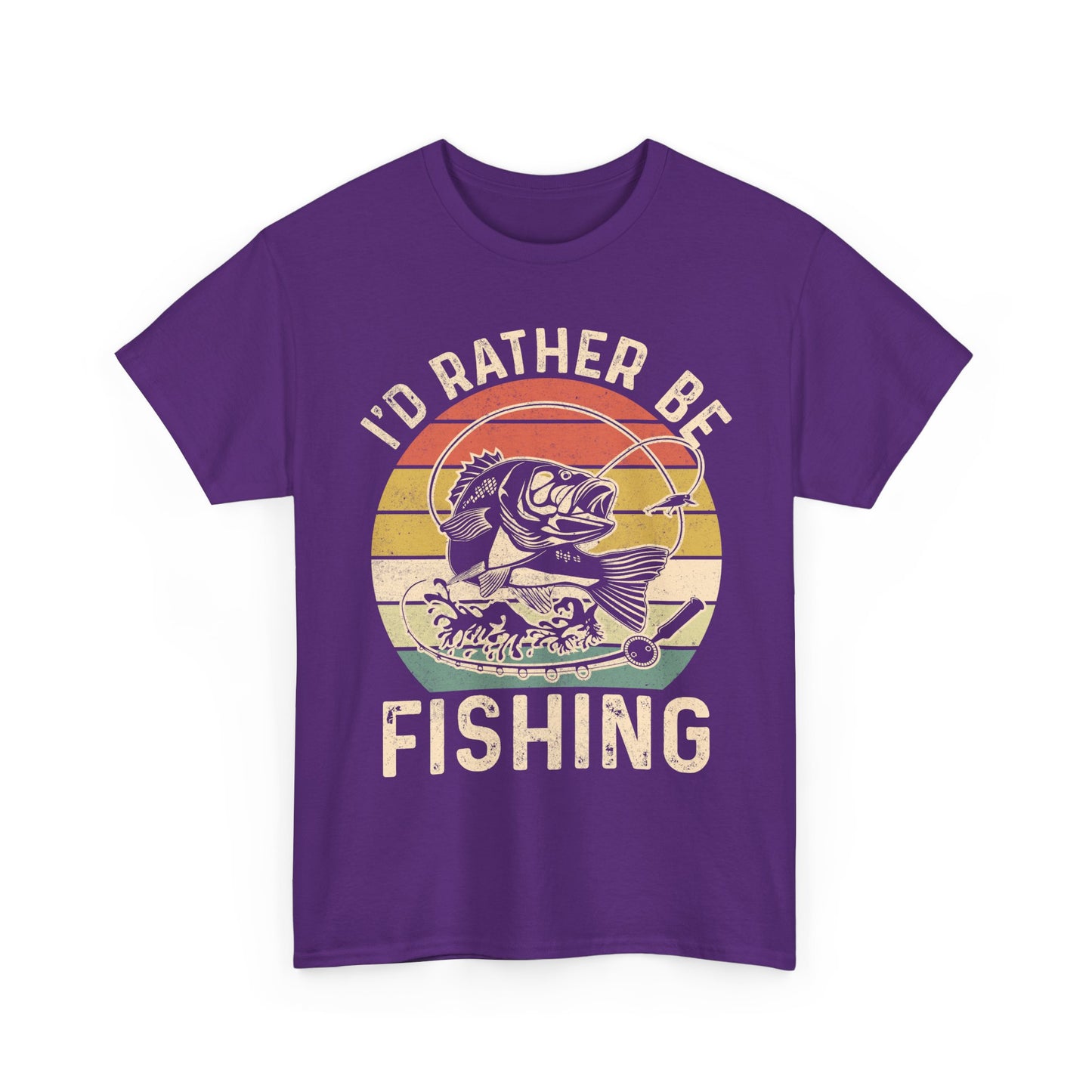 Fishing T-Shirt - I'd Rather Fishing, Fishing Season Lovers, Fisherman Fishing Bass T-Shirt