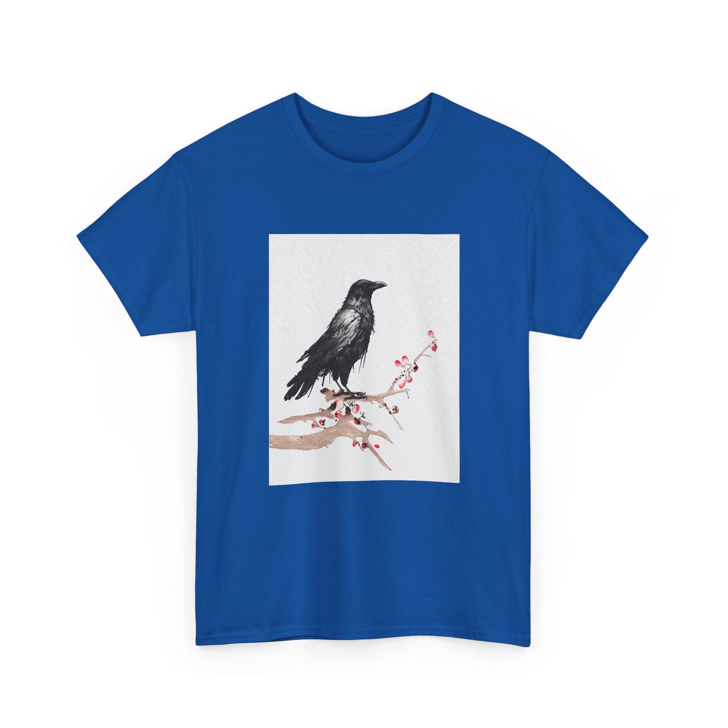 Crow Japanese Art T-Shirt, Raven Lovers Gifts, Japanese Kyosai Woodblock Shirt