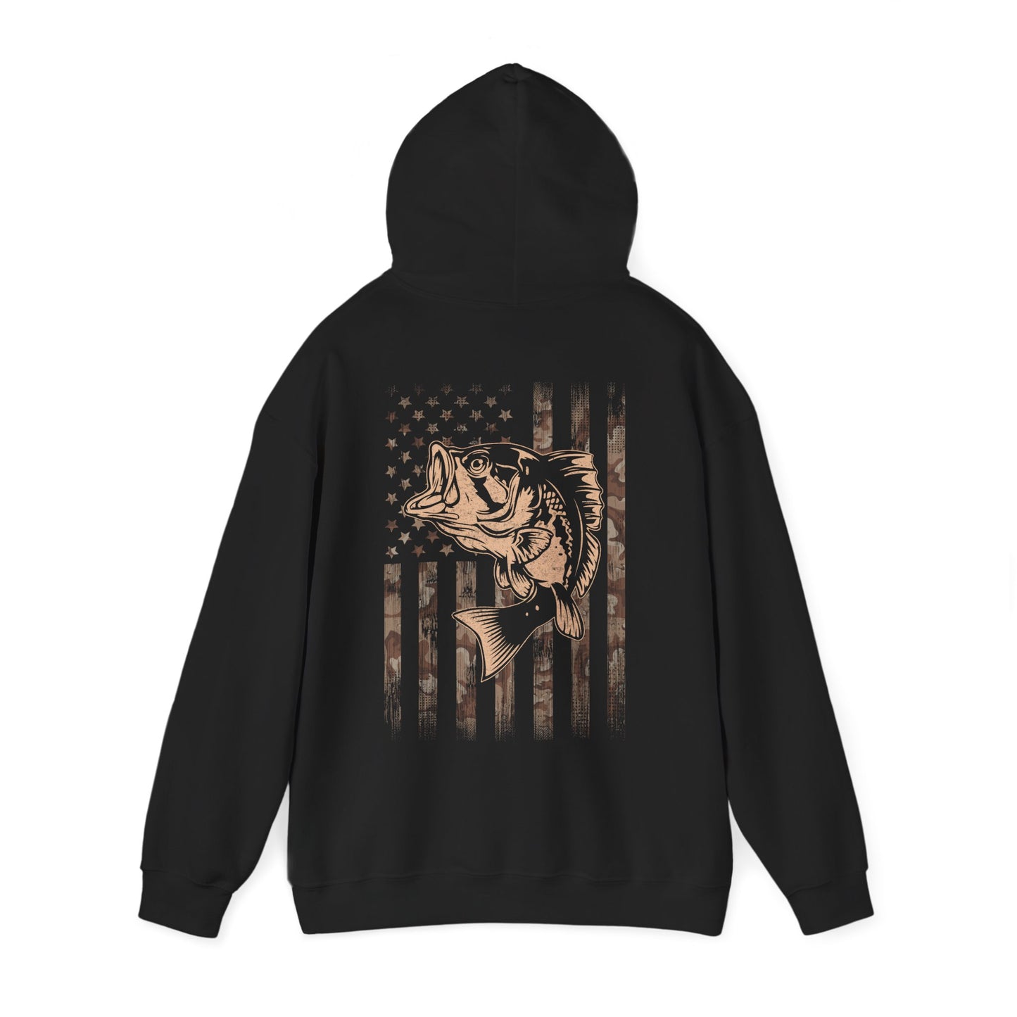 Fishing Camo American Flag Hoodie, Fishing Lovers Gifts, Fisherman Fishing Season Hoodie