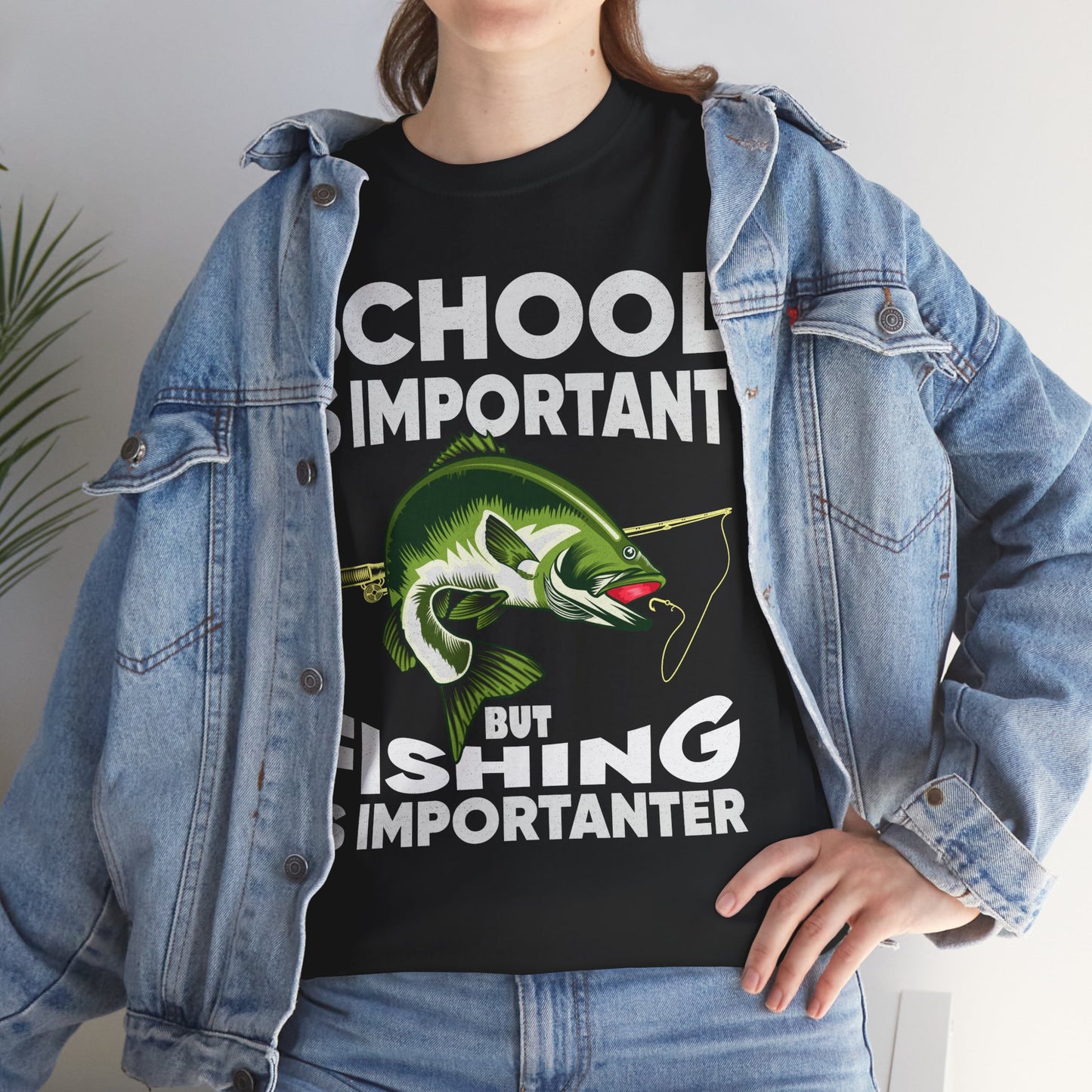 Fishing Shirt, Fishing Lover Gift Shirt, School Is Important But Fishing Is Importanter T-Shirt