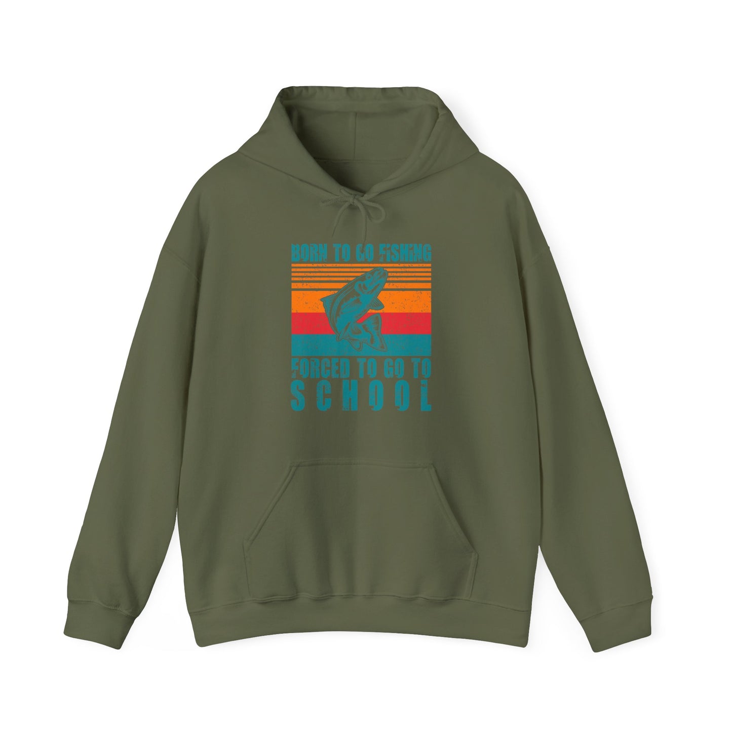 Fishing Hoodie- Fishing Season, Fishing Lovers Born To Go Fishing Forced To Go To School, Fisherman Hoodie