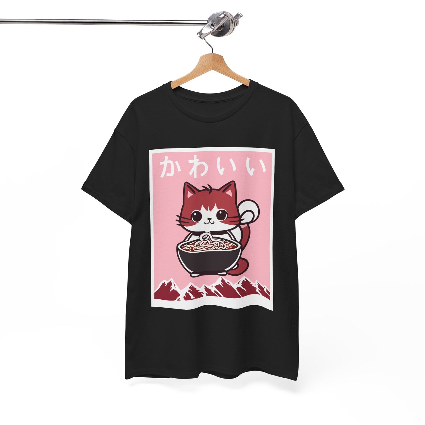 Anime Cat Shirt, Kawaii Cat Lovers Gifts, Japanese Art Woodblock Kitten T-Shirt