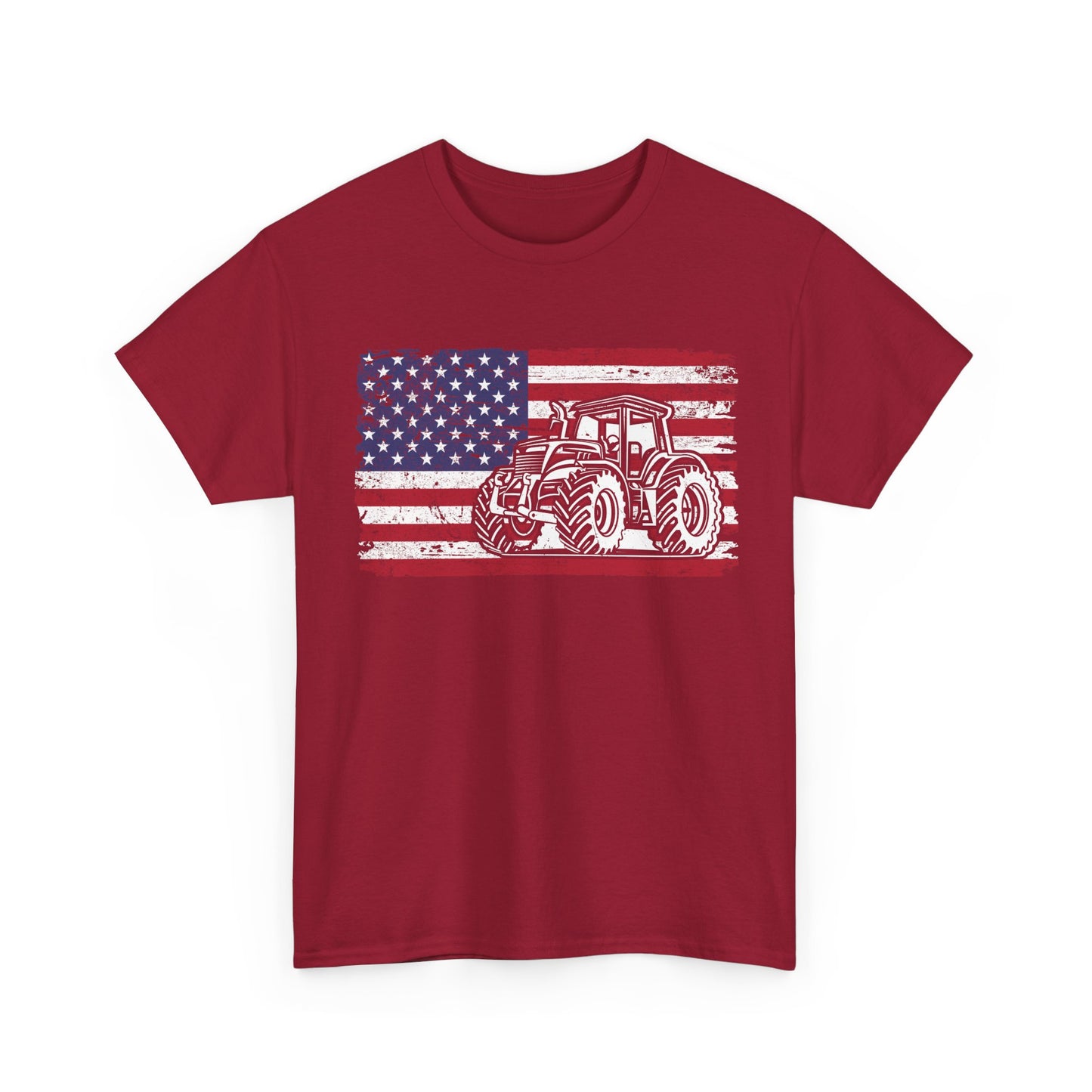 Farming USA Flag Shirt, Farmer Tractor, Farm Lovers Gifts Men Dad T-Shirt