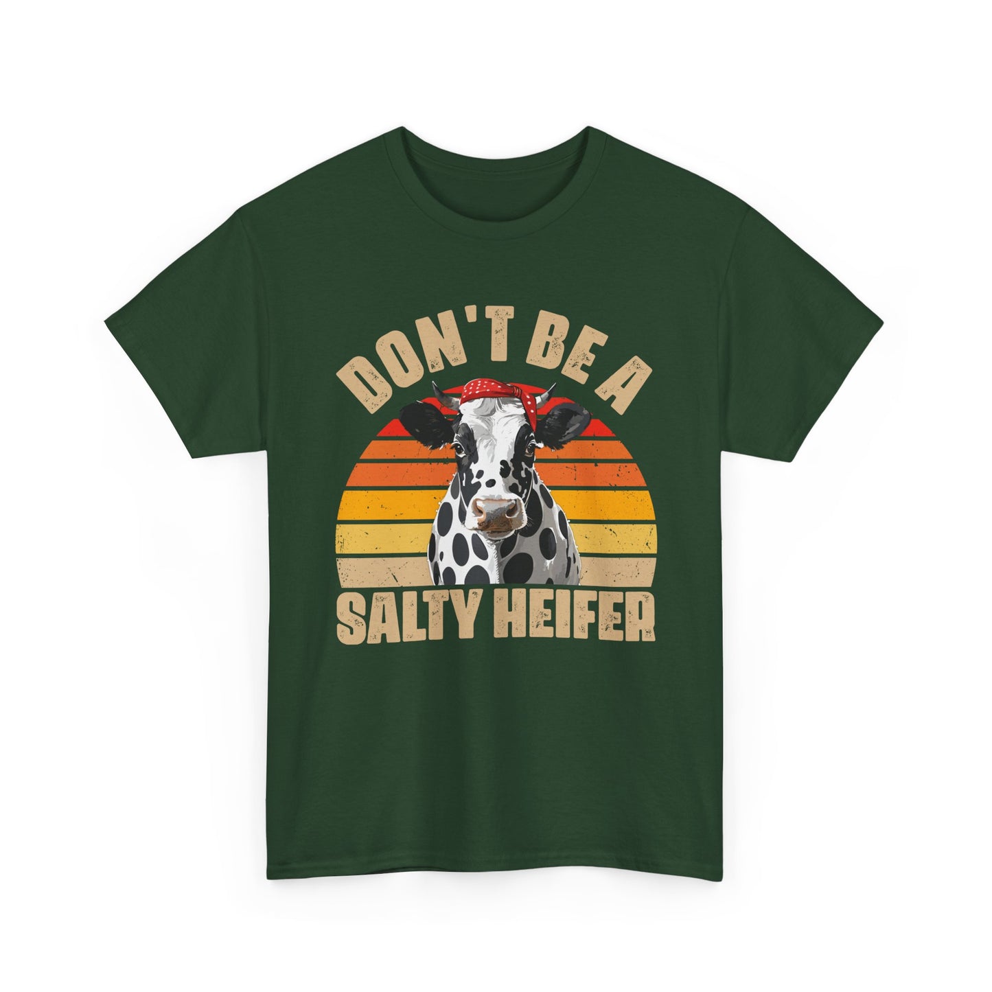 Cow Shirt, Don't Be A Salty Heifer, Cow Bandana, Farming Lovers Gifts Farmer Shirt