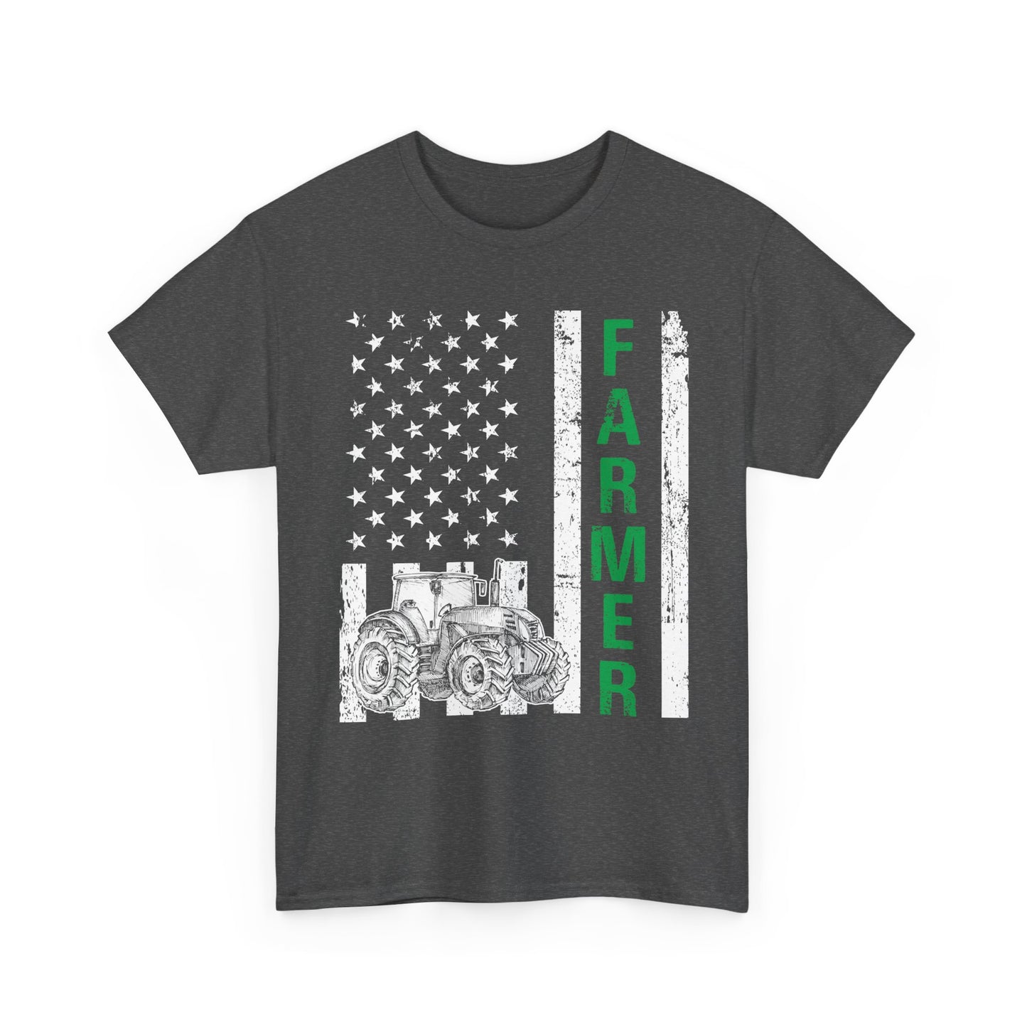 Farmer American Flag T-Shirt, Farming Tractor Lovers Gifts, Farmer Dad Men T-Shirt