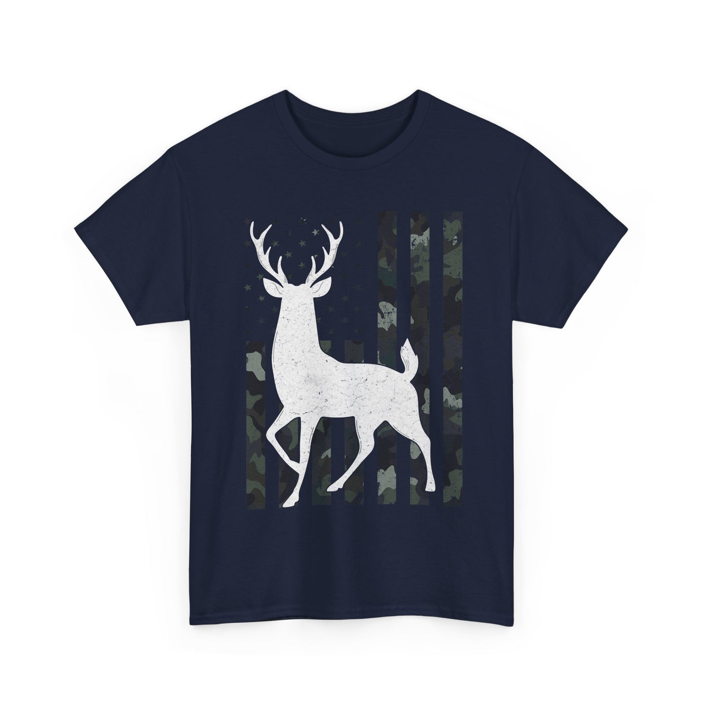 Deer Hunting Shirt, American Flag Camo Deer Hunting Season Lovers, Hunter Dad Men T-Shirt