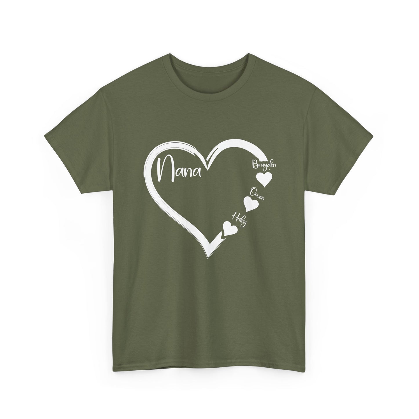 Nana Shirt, Heart Grandmother Mother's Day, Grandma Grandkids Gifts T-Shirt