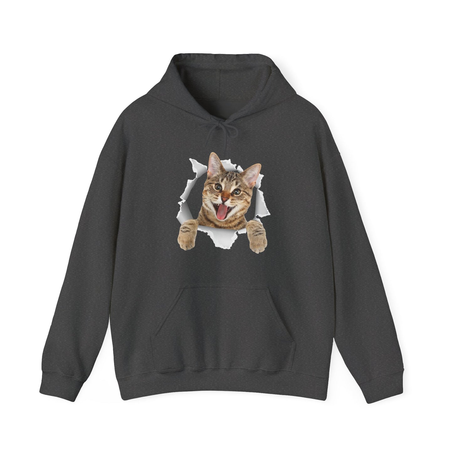 Cat Hoodie, Cat Torn Cloth, Cats Owner Kitten Lovers Gifts Women Men Cute Hoodie