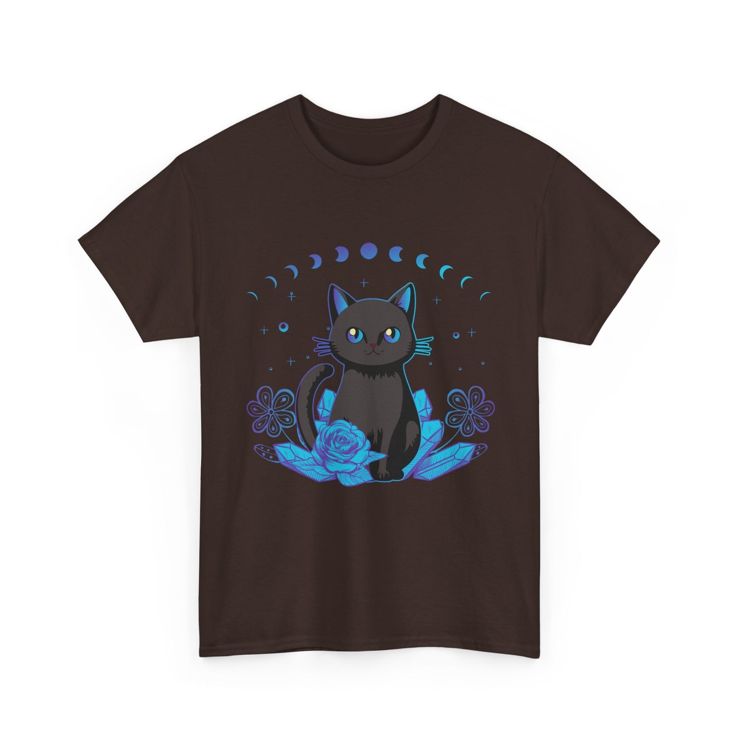 Cat Kawaii Shirt, Crystal Alchemy Cat Moon Phases Anime Lovers Gifts Shirt
