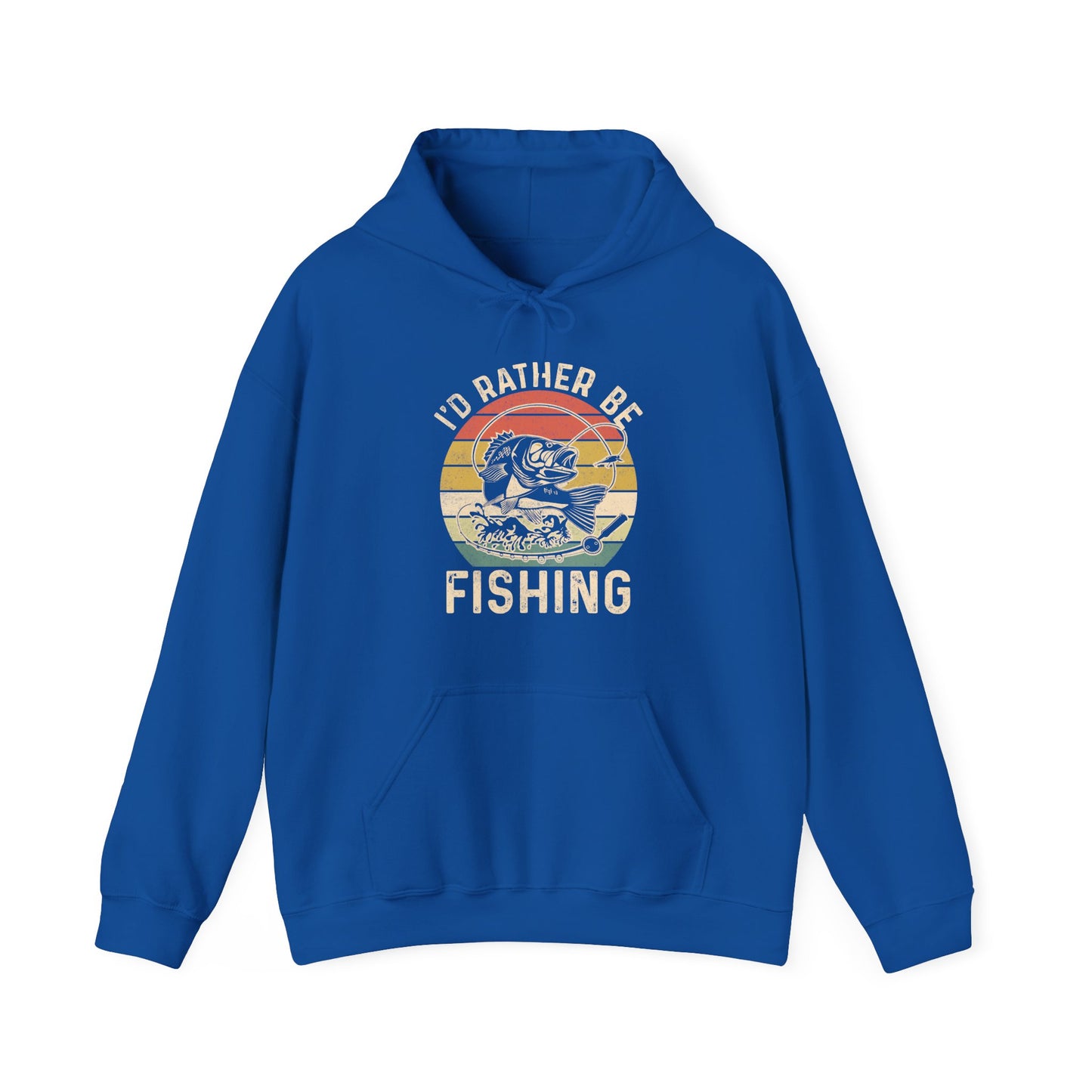 Fishing  Hoodie - I'd Rather Fishing, Fishing Season Lovers, Fisherman Fishing Bass Hoodie