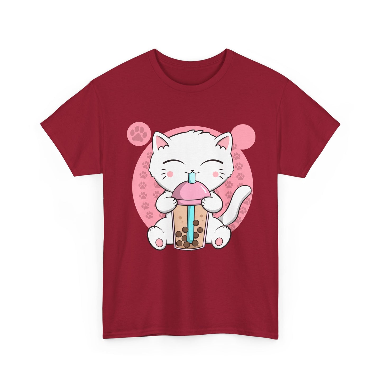 Anime Cat Shirt, Boba Cat Bubble Tea Neko, Japanese Kawaii Cat Lovers Gifts Shirt