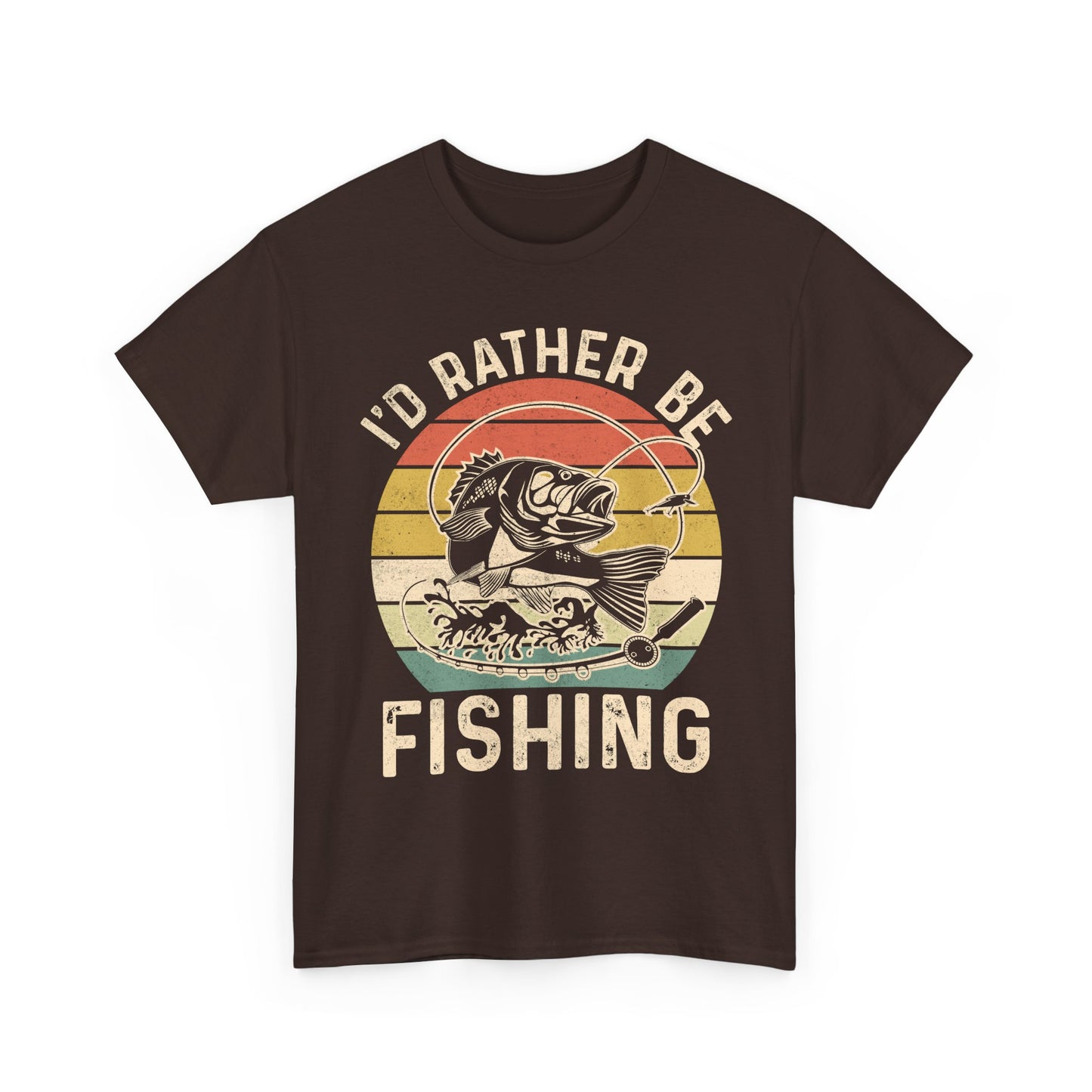 Fishing T-Shirt - I'd Rather Fishing, Fishing Season Lovers, Fisherman Fishing Bass T-Shirt