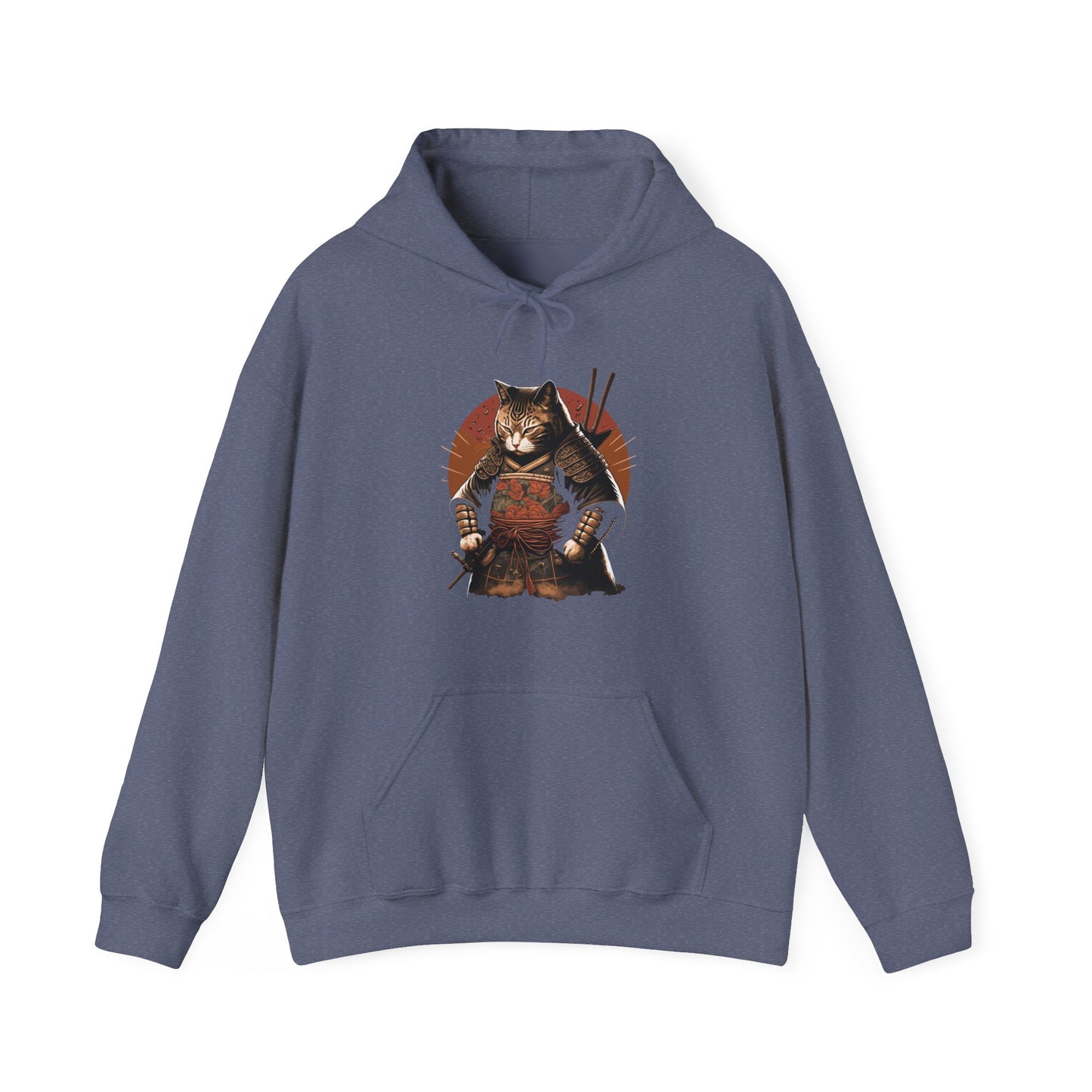 Samurai Cat Hoodie, Japanese Culture Lovers, Ninja Cat Funny Women Men Hoodie