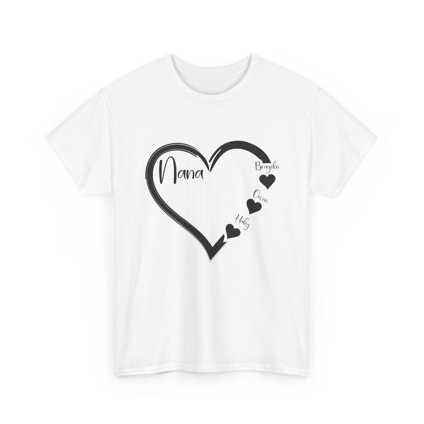 Nana Heart Shirt, Grandmother Mother's Day, Grandma Grandkids Gifts T-Shirt