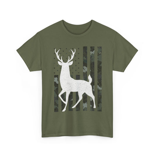 Deer Hunting Shirt, American Flag Camo Deer Hunting Season Lovers, Hunter Dad Men T-Shirt