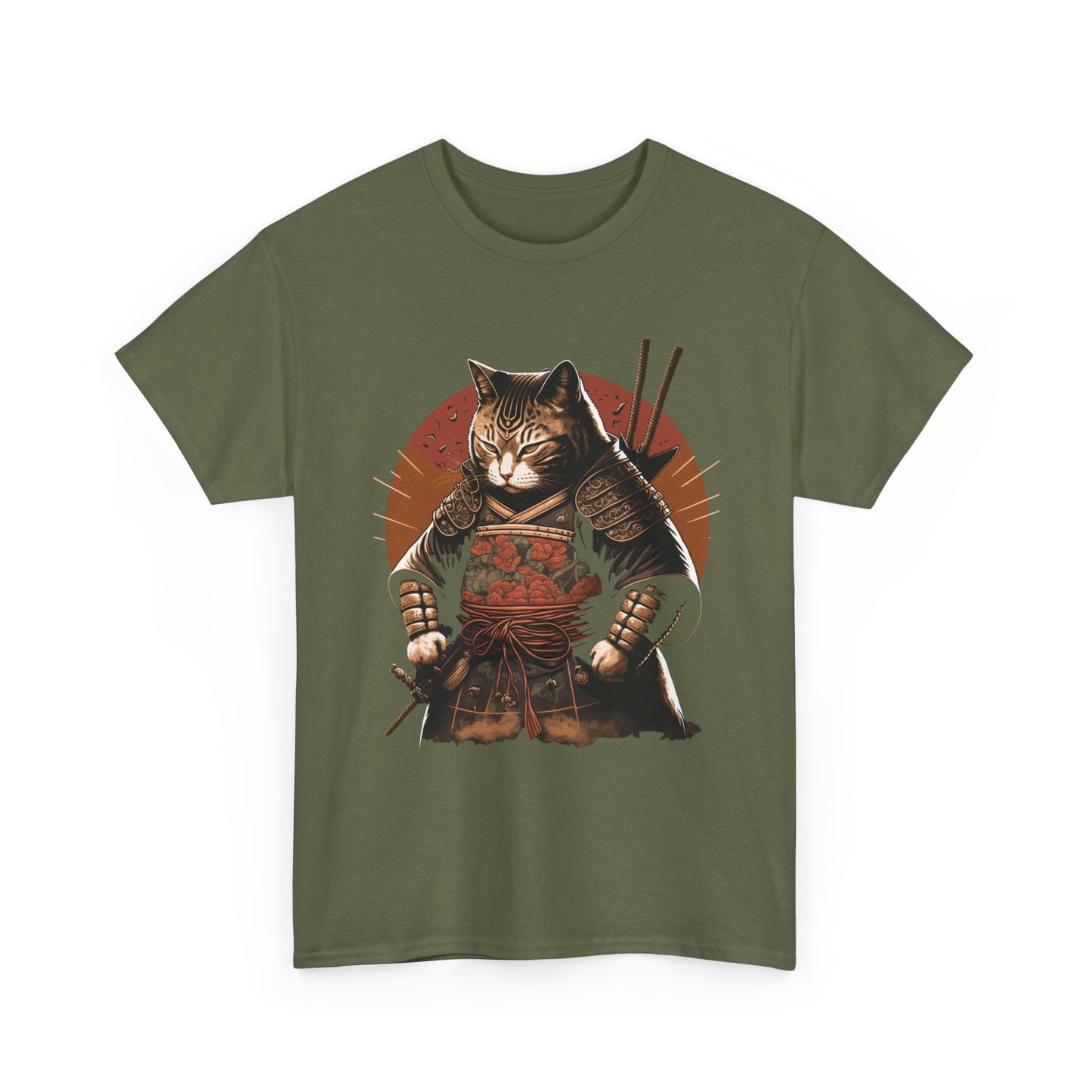Samurai Cat Shirt, Japanese Culture Lovers, Ninja Cat Funny Women Men T-Shirt