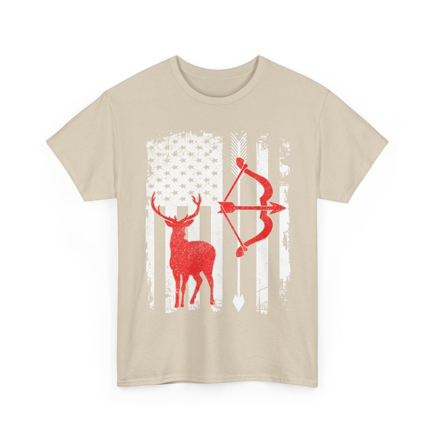 Deer Hunting Shirt - Hunting Season Lovers, Whitetails Hunter Dad, Camouflage American Flag T-Shirt