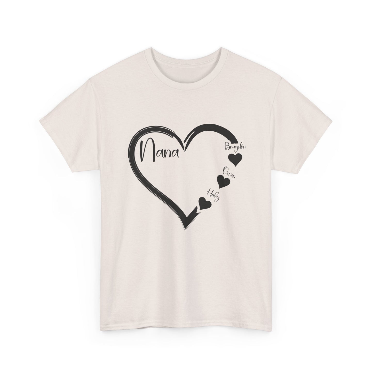 Nana Heart Shirt, Grandmother Mother's Day, Grandma Grandkids Gifts T-Shirt