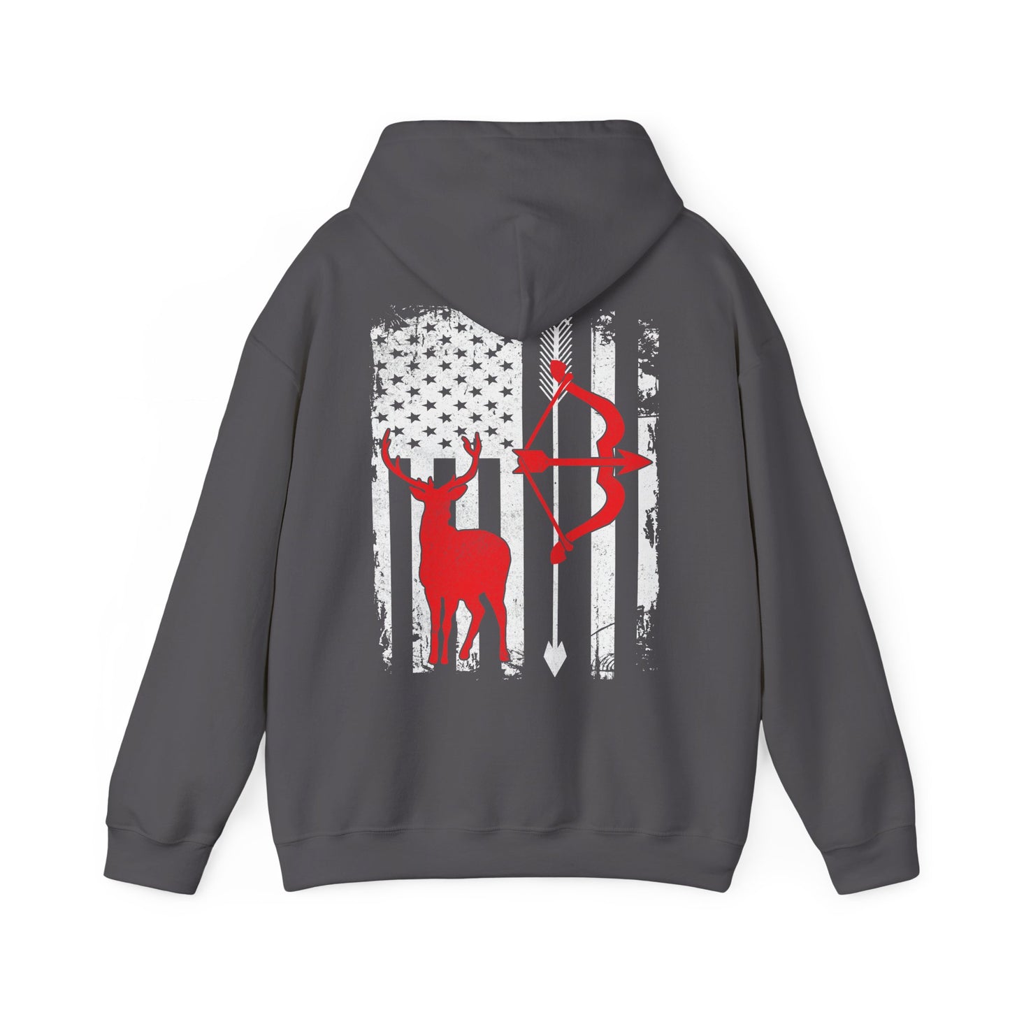 Deer Hunting Hoodie - Hunting Season Lovers, Whitetails Hunter Dad, Camouflage American Flag Hoodie