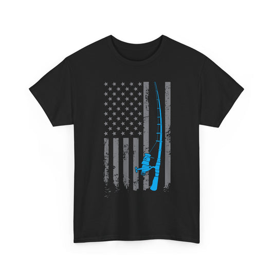 American Flag Fishing T-Shirt, Fishing Rod, Fisherman Fishing Season Lovers Shirt