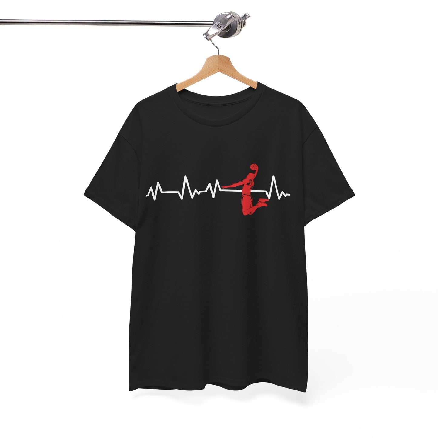 Basketball Heartbeat Shirt, Sports Basketball Lovers, Basketball Players Gifts T-Shirt