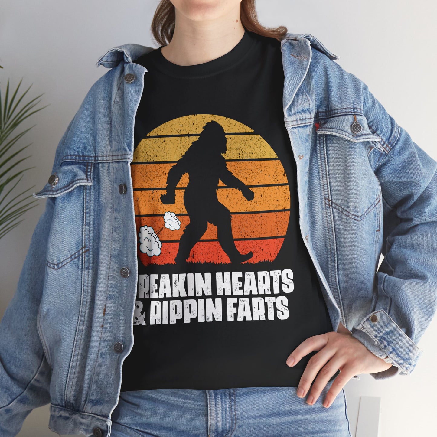 Bigfoot Shirt, Breakin Hearts & Rippin Farts, Sasquatch Believers Bigfoot Funny Shirt
