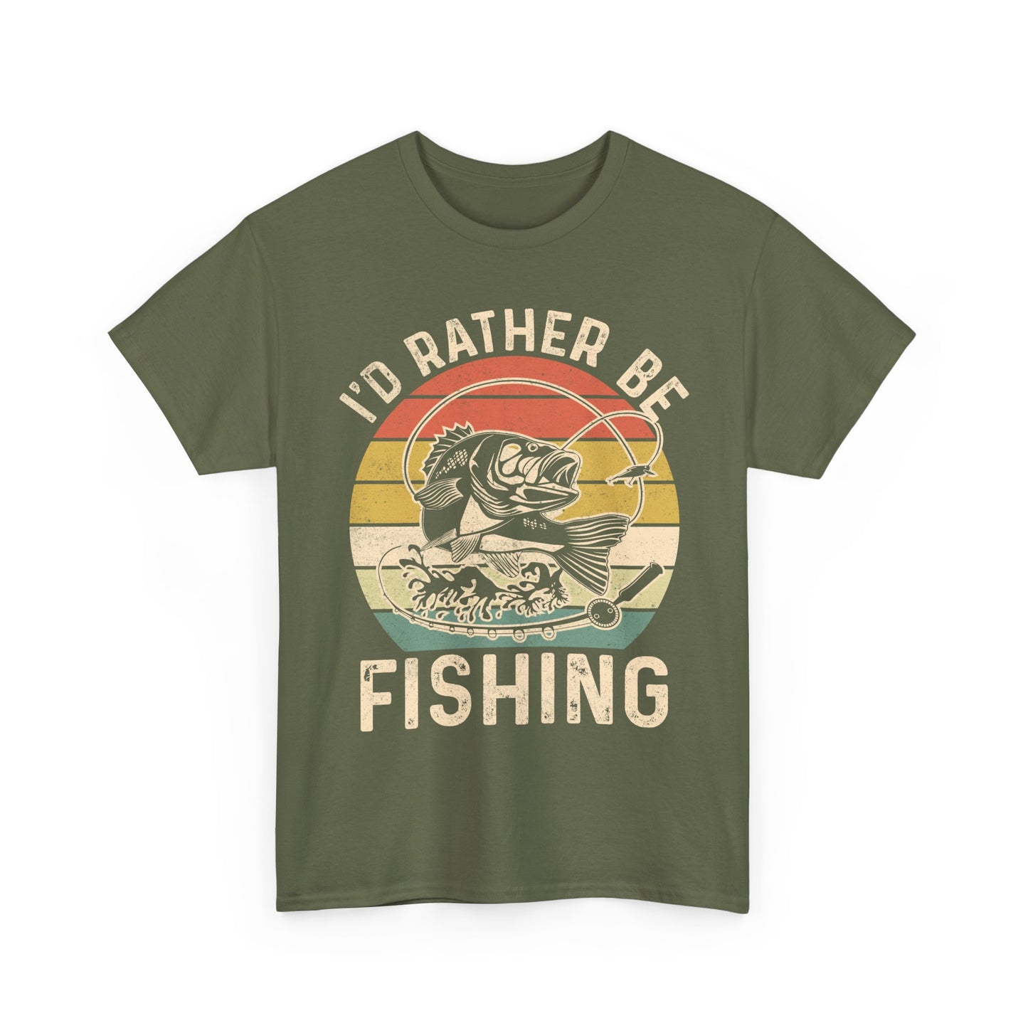 Fishing T-Shirt - I'd Rather Fishing, Fishing Season Lovers, Fisherman Fishing Bass T-Shirt