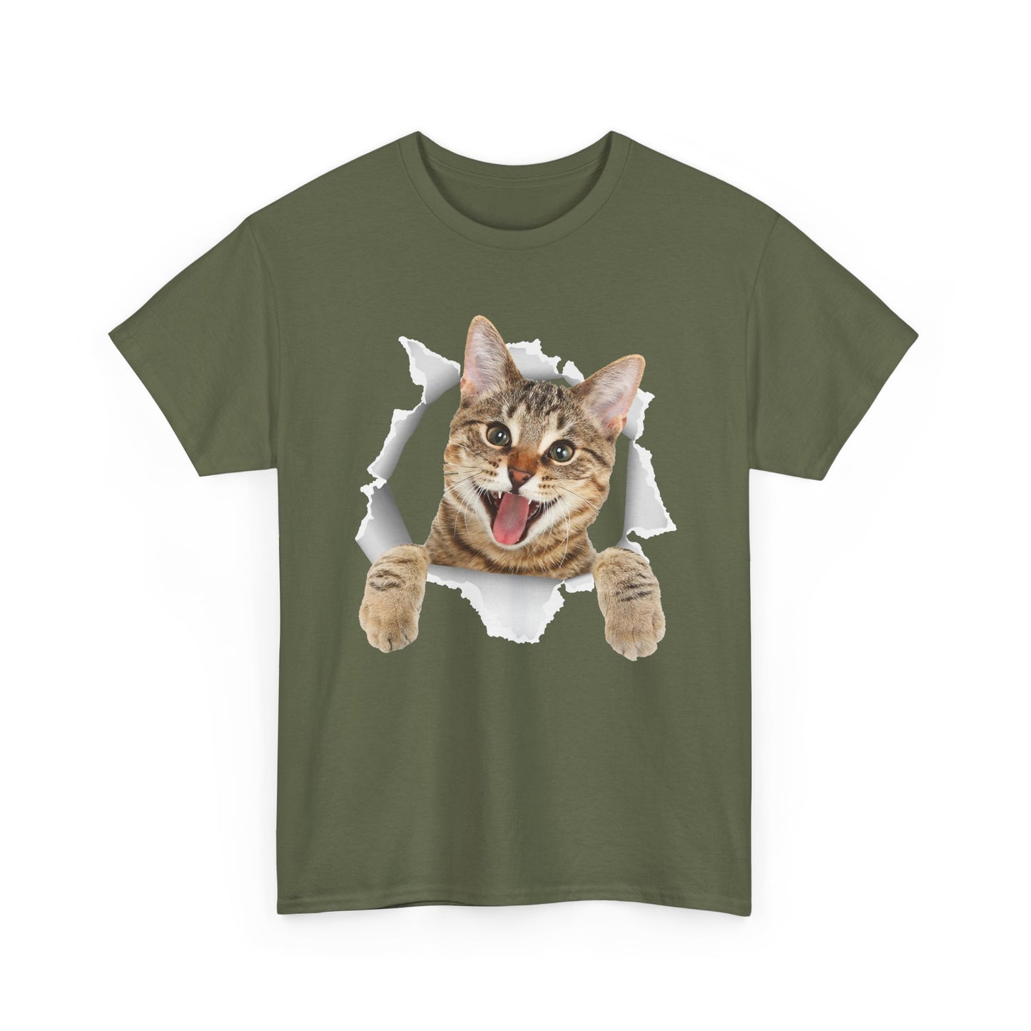 Cat T-Shirt, Cat Torn Cloth, Cats Owner Kitten Lovers Gifts Women Men Cute Shirt