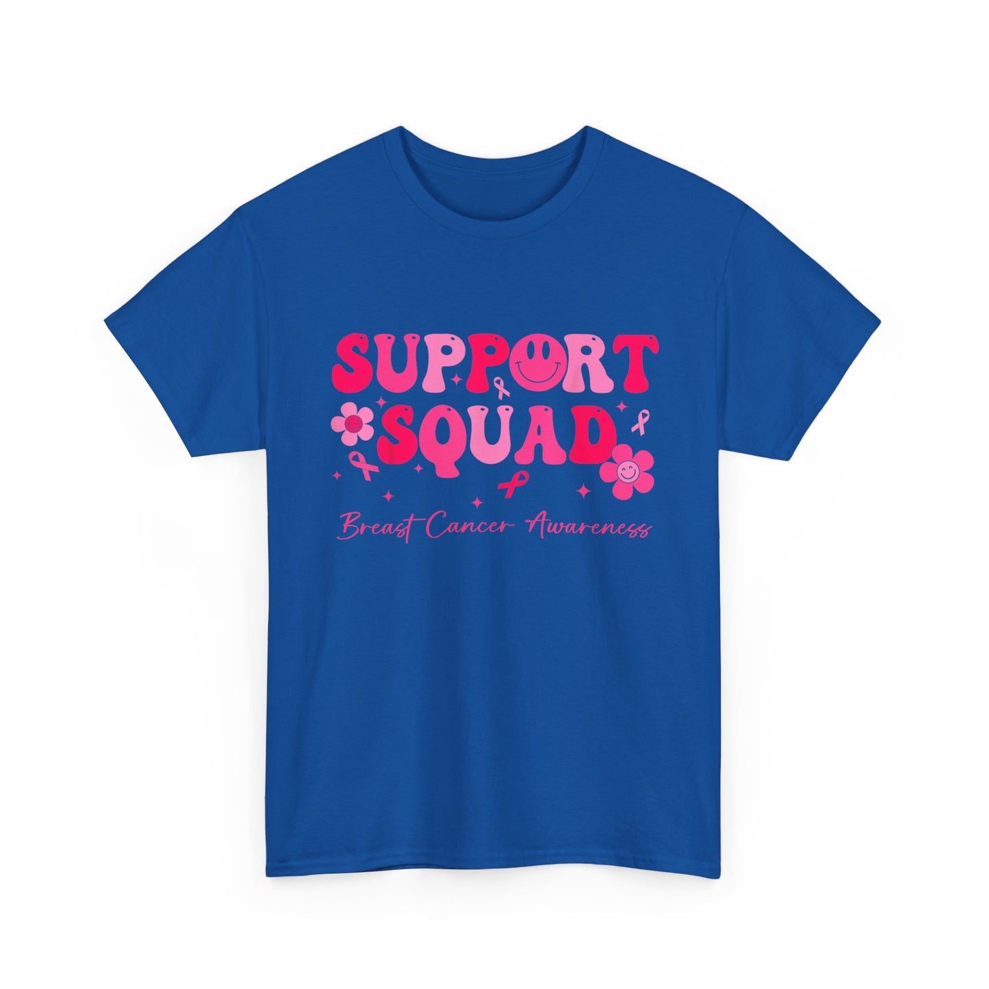Breast Cancer Shirt, Support Squad, Breast Cancer Awareness Pink Ribbon T-Shirt