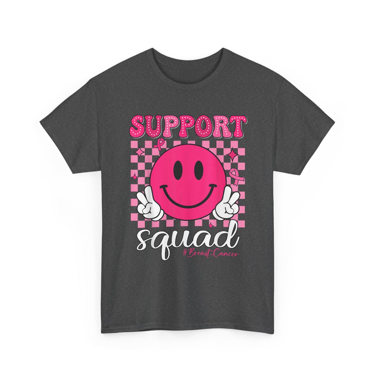 Support Squad Breast Cancer T-Shirt, Breast Cancer Awareness Pink Ribbon Warriors Gifts T-Shirt
