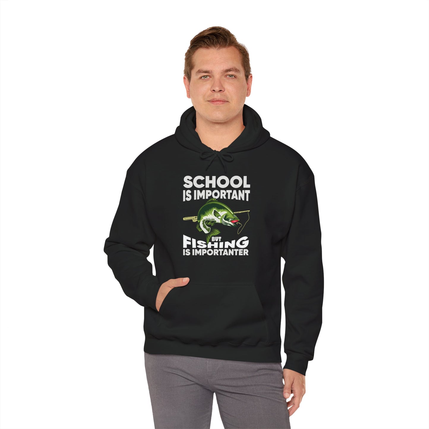 Fishing Hoodie, Fishing Lover Gift Hoodie, School Is Important But Fishing Is Importanter Hoodie