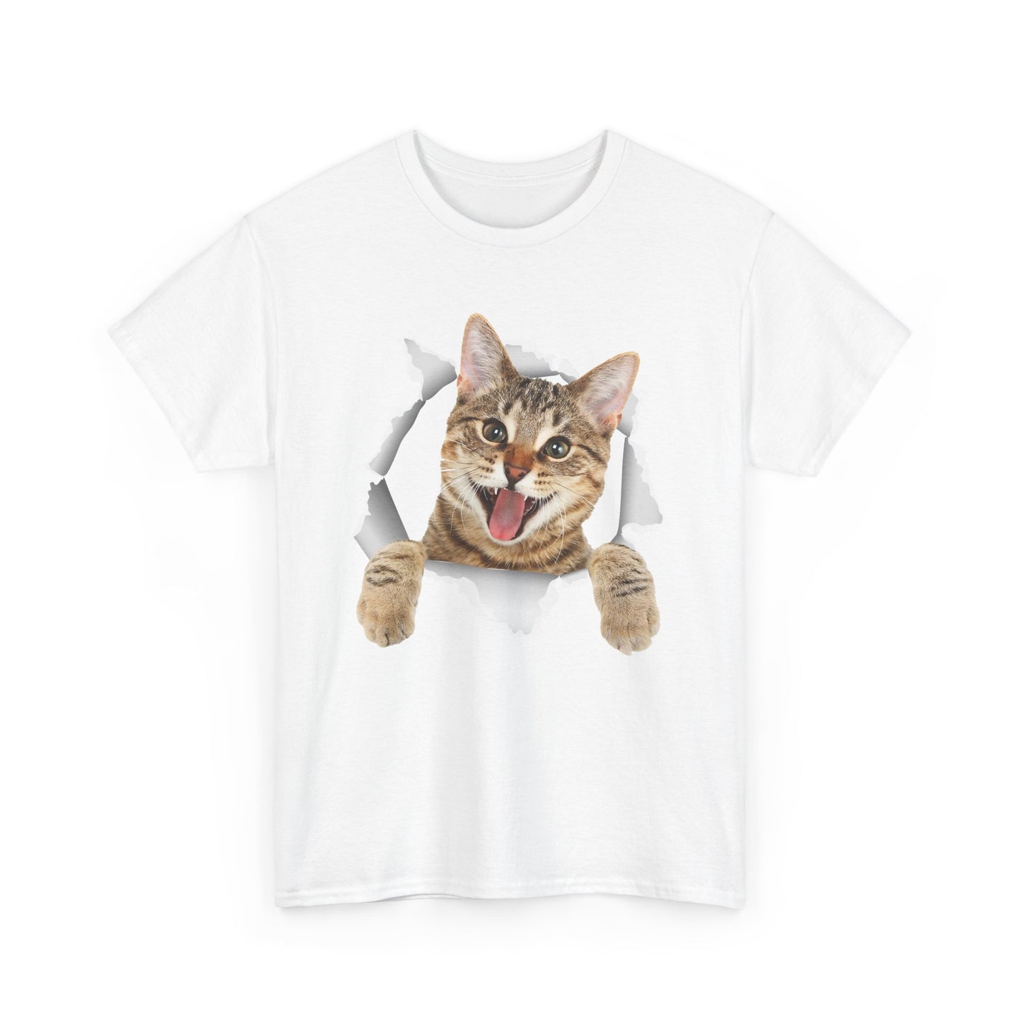 Cat T-Shirt, Cat Torn Cloth, Cats Owner Kitten Lovers Gifts Women Men Cute Shirt