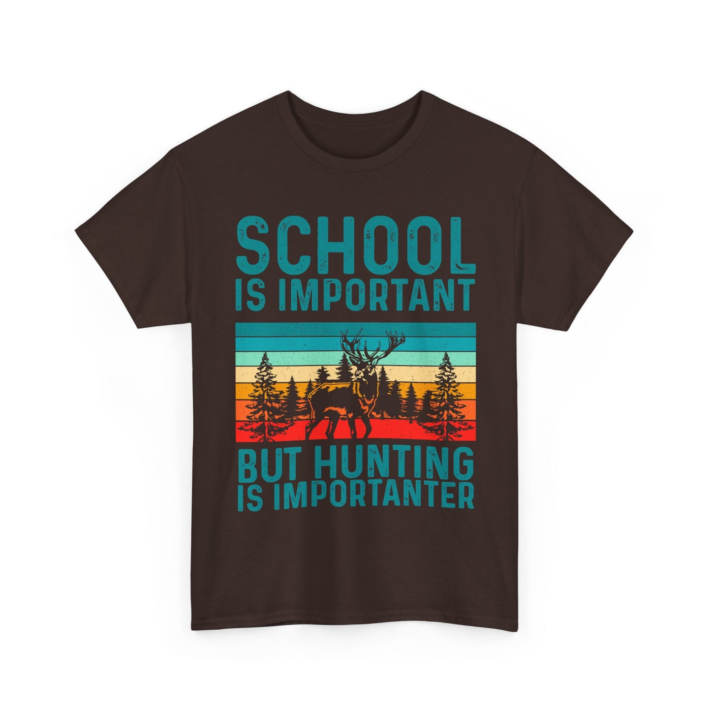 Deer Hunting Shirt, School Is Important But Hunting Is Importanter Hunting Season Lovers T-Shirt