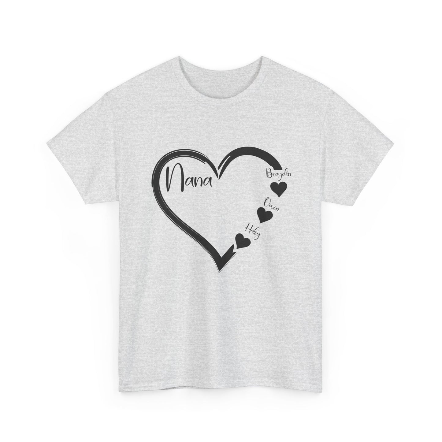 Nana Heart Shirt, Grandmother Mother's Day, Grandma Grandkids Gifts T-Shirt