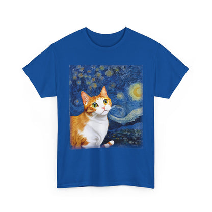 Cat T-Shirt, Cats Owner, Van Gogh Starry Night Cat Animals Lovers Gifts Shirt
