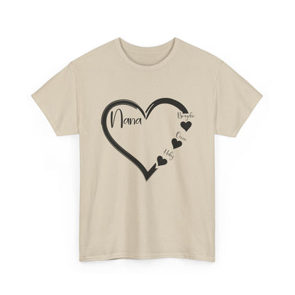 Nana Heart Shirt, Grandmother Mother's Day, Grandma Grandkids Gifts T-Shirt
