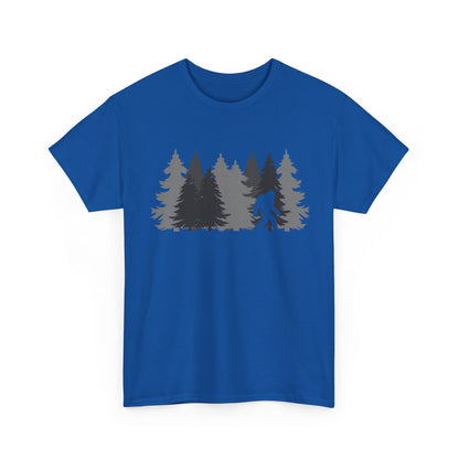 Bigfoot Shirt, Sasquatch Lovers, Bigfoot Pine Trees Women Men Gifts Shirt