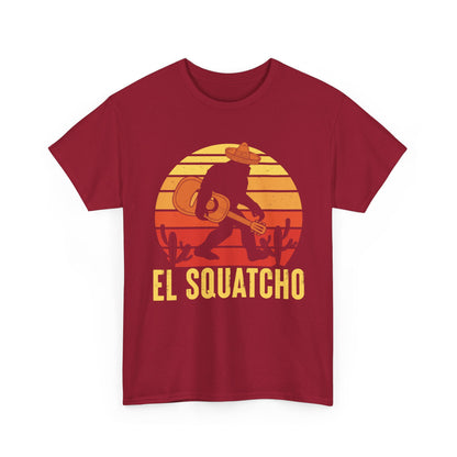 Bigfoot Shirt, El Squatcho, Sasquatch Lovers Gifts, Bigfoot Guitar Funny T-Shirt