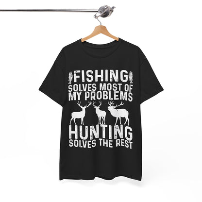 Fishing & Hunting T-Shirt, Fishing Hunting Lovers Gifts, Fisherman Hunter T-Shirt