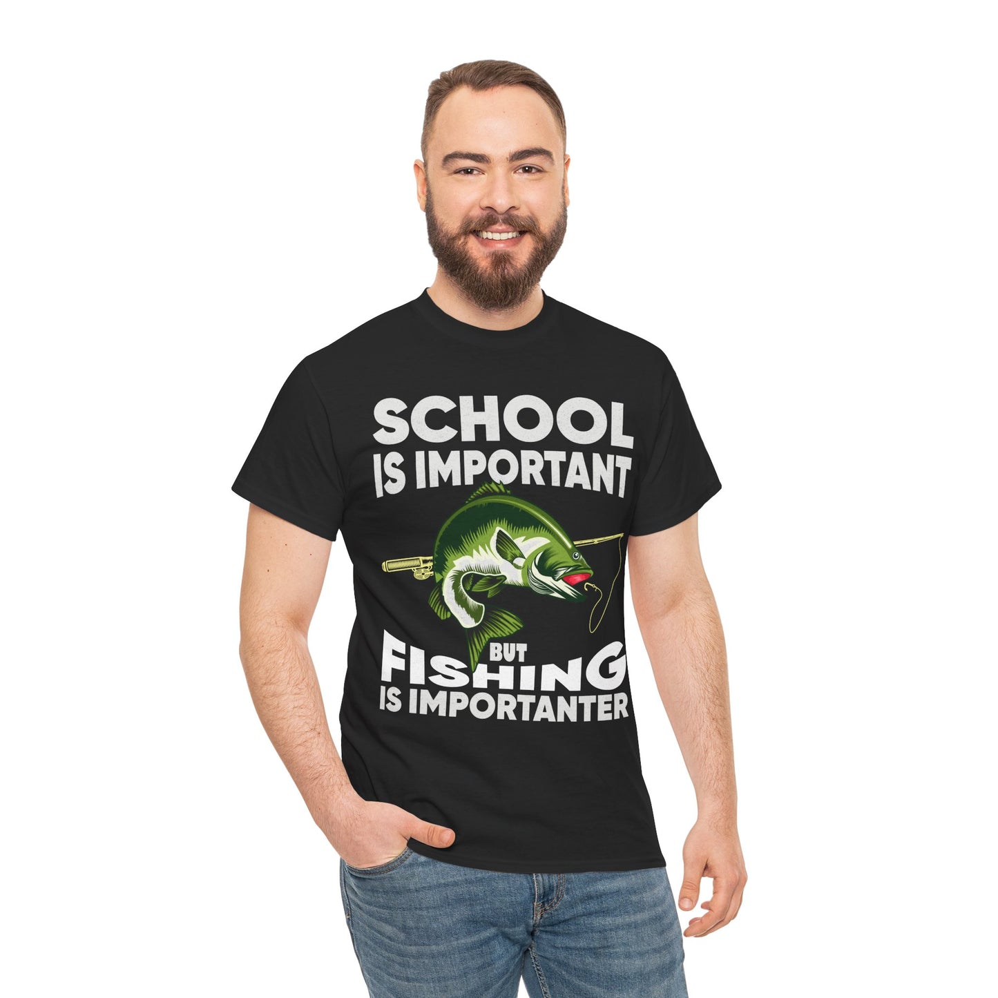 Fishing Shirt, Fishing Lover Gift Shirt, School Is Important But Fishing Is Importanter T-Shirt