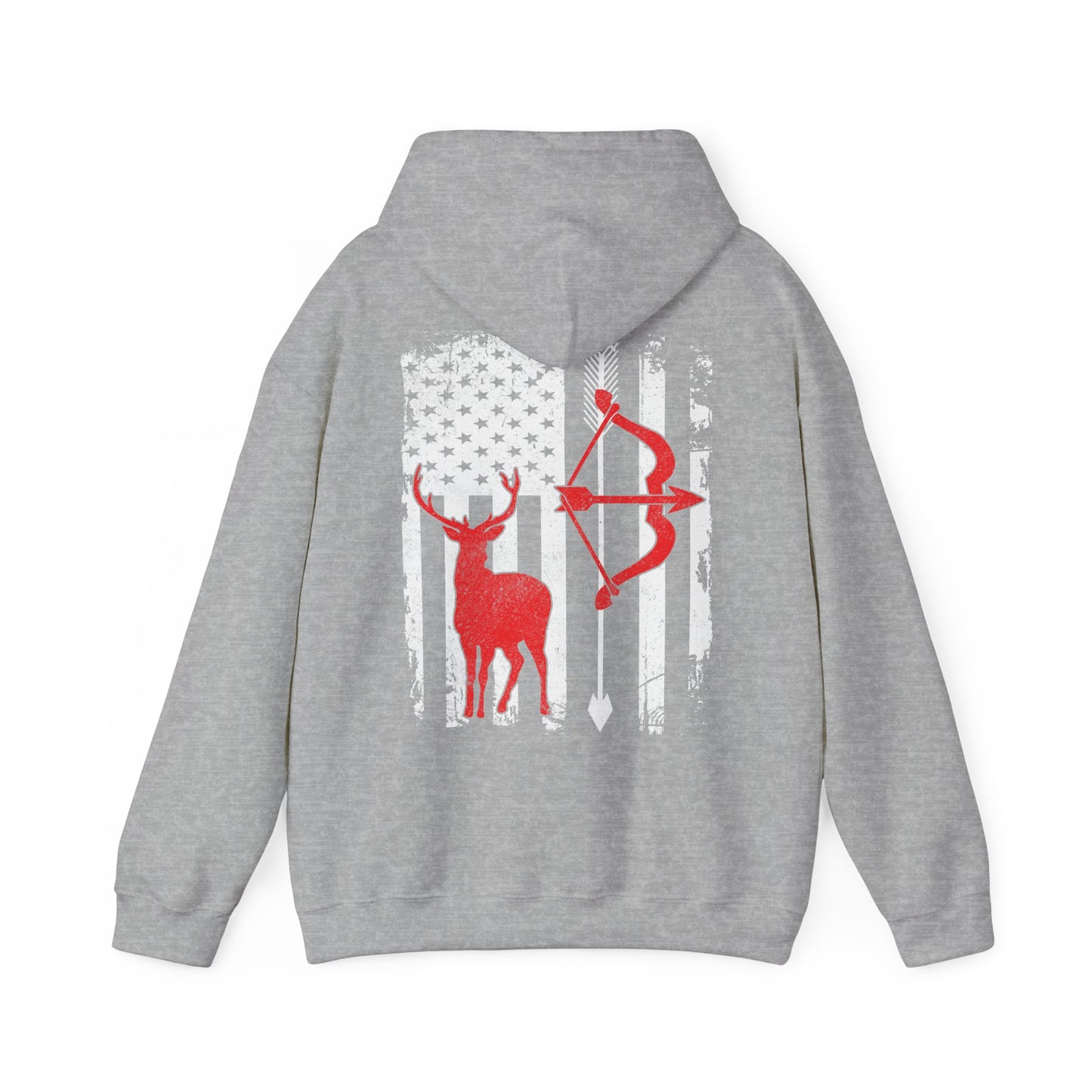 Deer Hunting Hoodie - Hunting Season Lovers, Whitetails Hunter Dad, Camouflage American Flag Hoodie