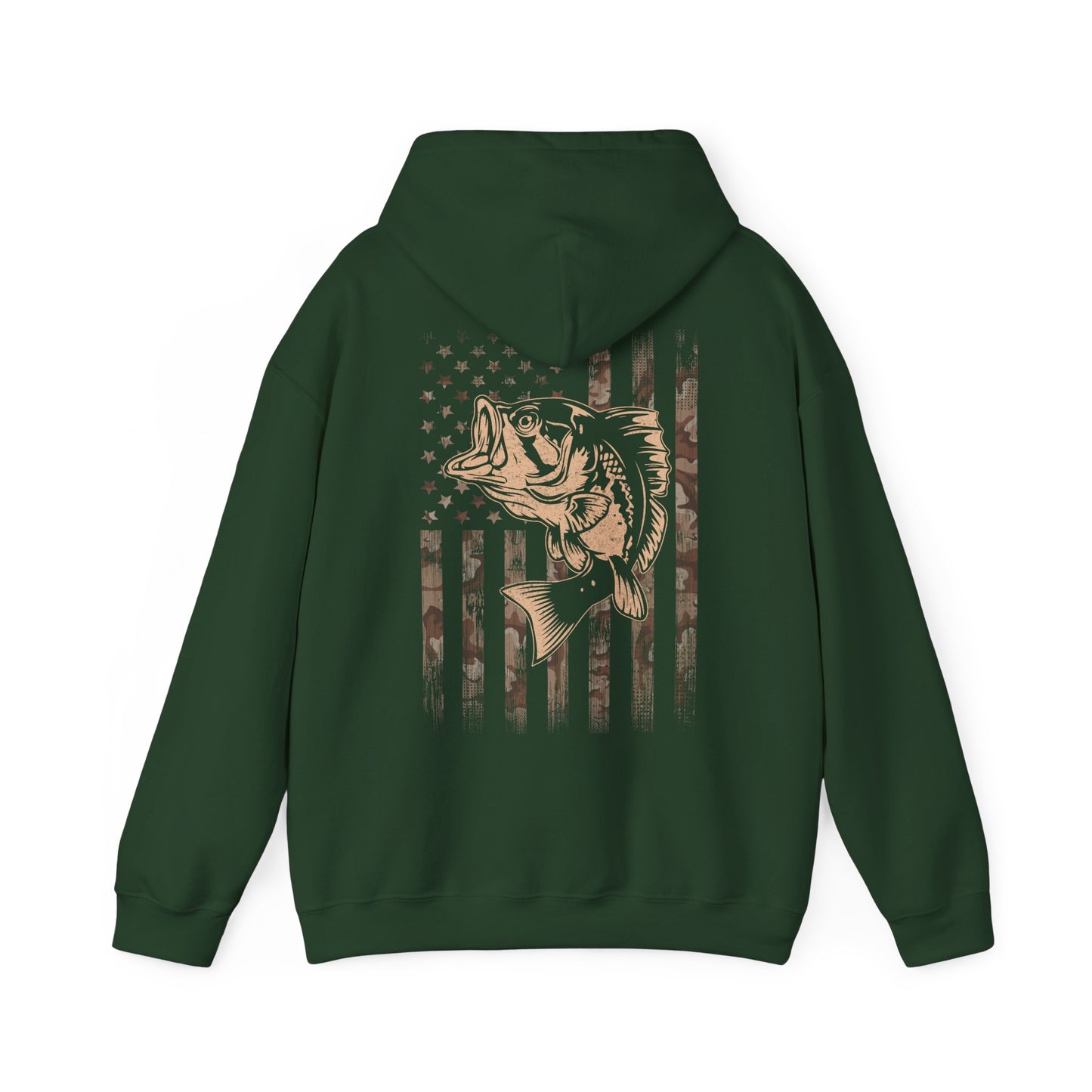 Fishing Camo American Flag Hoodie, Fishing Lovers Gifts, Fisherman Fishing Season Hoodie