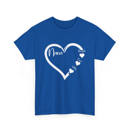 Nana Shirt, Heart Grandmother Mother's Day, Grandma Grandkids Gifts T-Shirt