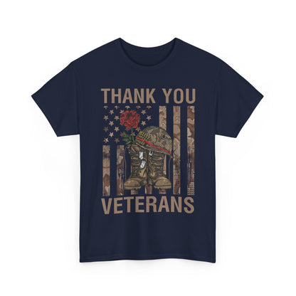 Veteran's Day Shirt, Thank You, Veteran American Flag Dad Grandpa Patriotic T-Shirt