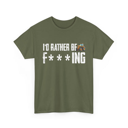 Farming Shirt, I'd Rather Be Farming, Farmer Farm Lovers Tractor Gifts T-Shirt
